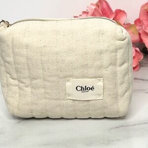 ❗️NWOT❗️CHLOE PARFUM QUILTED CANVAS POUCH